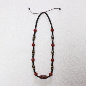 Tibetan Handmade Dzi Beads Necklace with Agate