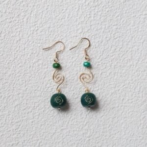 Tibetan Handmade Carved Jade Earrings