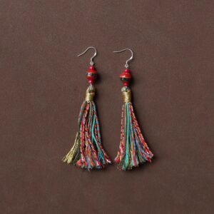 Tibetan Handwoven Tassel Earrings
