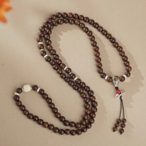 Tibetan Golden Silk Sandalwood 108 Mala Beads