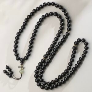 Tibetan Black Ebony 108 Mala Beads