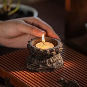 Handcrafted Tibetan Lotus Candle Holder